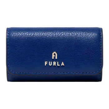 Furla Leather Wallet Key Pouch Small Size Women's Blue