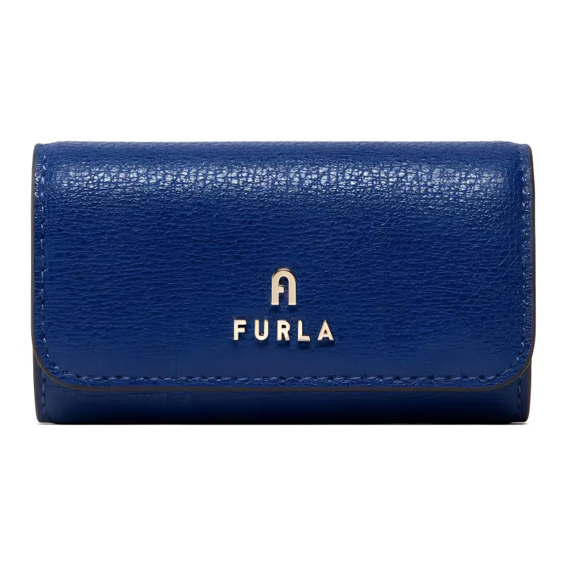 Furla Leather Wallet Key Pouch Small Size Women's Blue-0