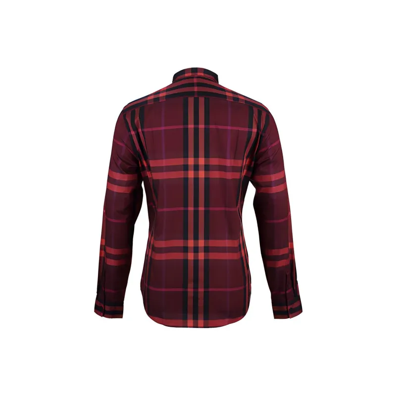 Burberry Shirts Men Red-1