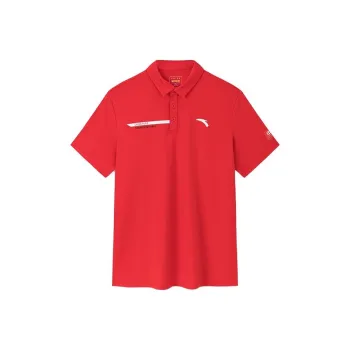 ANTA Variety Training Collection Polo Shirts Men Classic Red