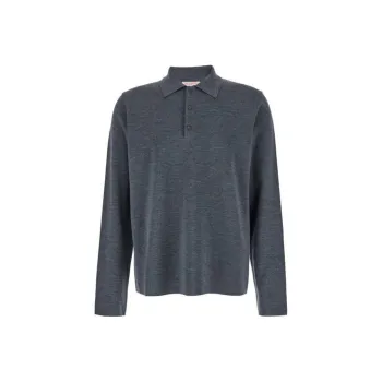Valentino Button Detailed Straight Hem Polo Shirt