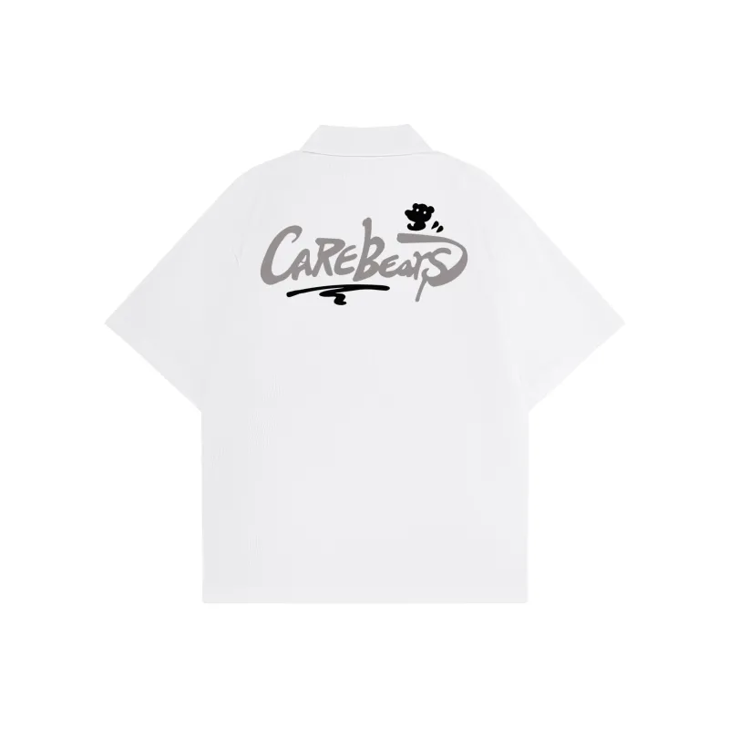CAREBEARS Polo Shirt Unisex Black Print Red-8
