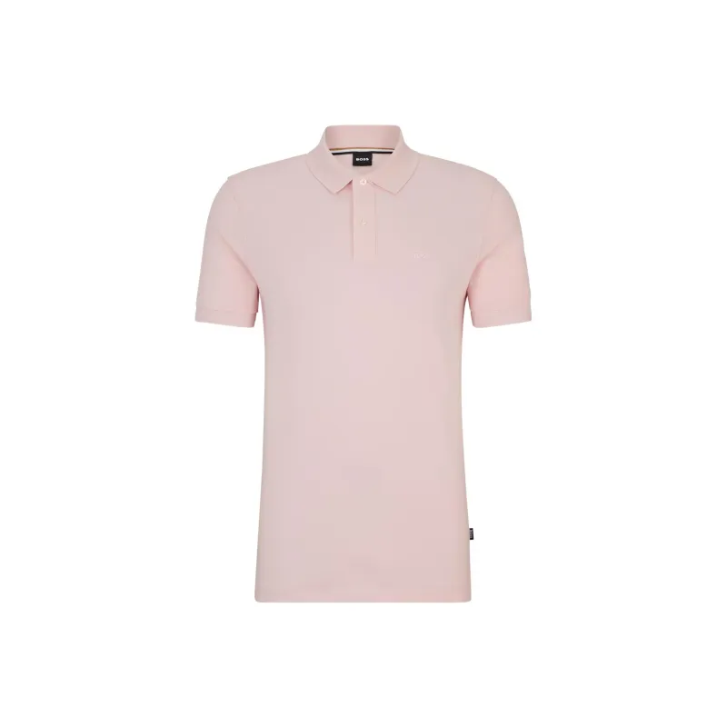 HUGO BOSS Polo Shirt With Embroidered Logo Polo Shirt Men's Pink-0