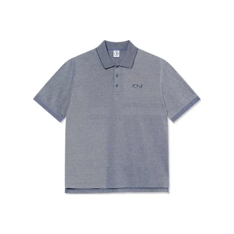 POLAR SKATE CO Polo Shirt Men's Gray Blue-0