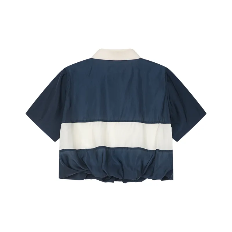 UOOYAA Polo Shirt Women's Navy Blue-1