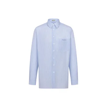 DIOR SS22 Shirt Men's White Blue Stripes