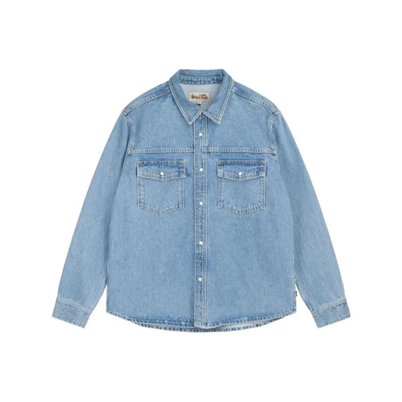 Stussy Boxy Western Denim Shirt-0