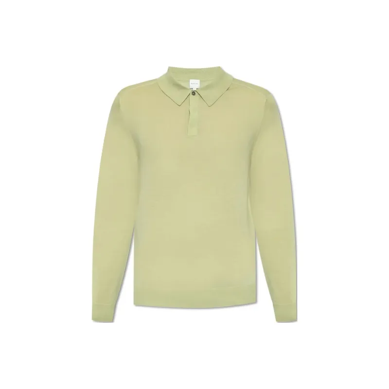 Paul Smith Long Sleeve Knitted Polo Shirt-0