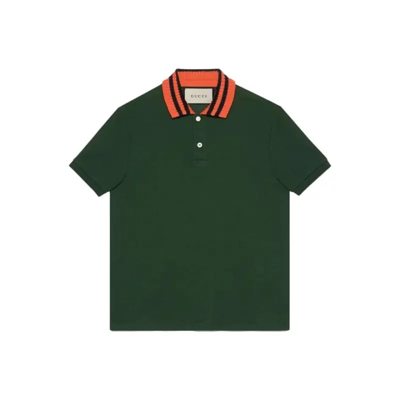 GUCCI Polo Shirts Men Green-0