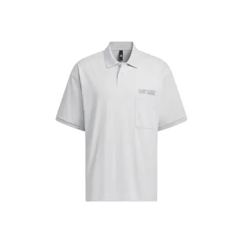 Adidas Polo Shirt Men's Solid Light Gray