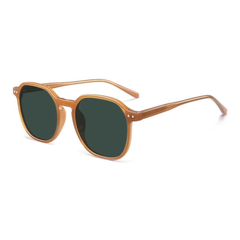 Wood Premium TR/Memory Plastic Round Sunglasses Unisex Multicolor-9