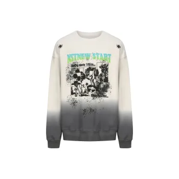 NSTNEW START Sweatshirts Unisex Gradient Gray