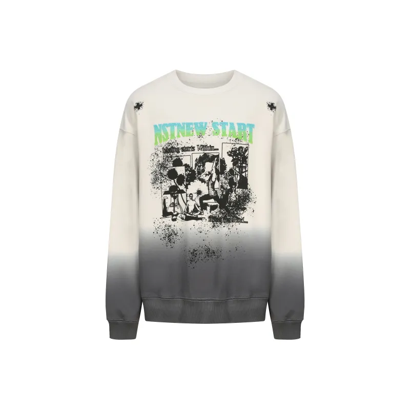 NSTNEW START Sweatshirts Unisex Gradient Gray-0