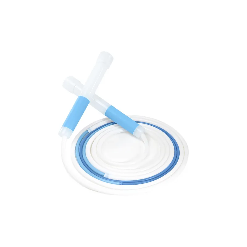 Sand Type Fitness Training Non Countable Jump Ropes Kids Rubber+PVC Rope, Plastic Controller 2.0m Blue-2