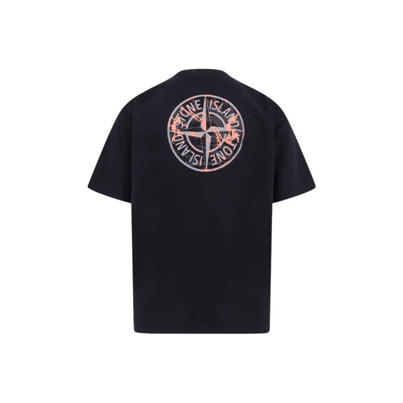 STONE ISLAND Logo Printed Crewneck T Shirt-1