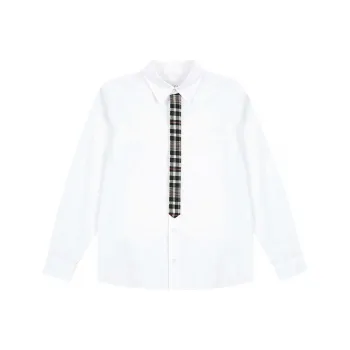 Safarispot ROUX BASE SCHOOL TIE SHIRTS Shirt Unisex WHITE/White