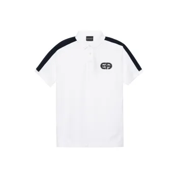 EMPORIO ARMANI EA Polo Shirts Men White Dark Blue
