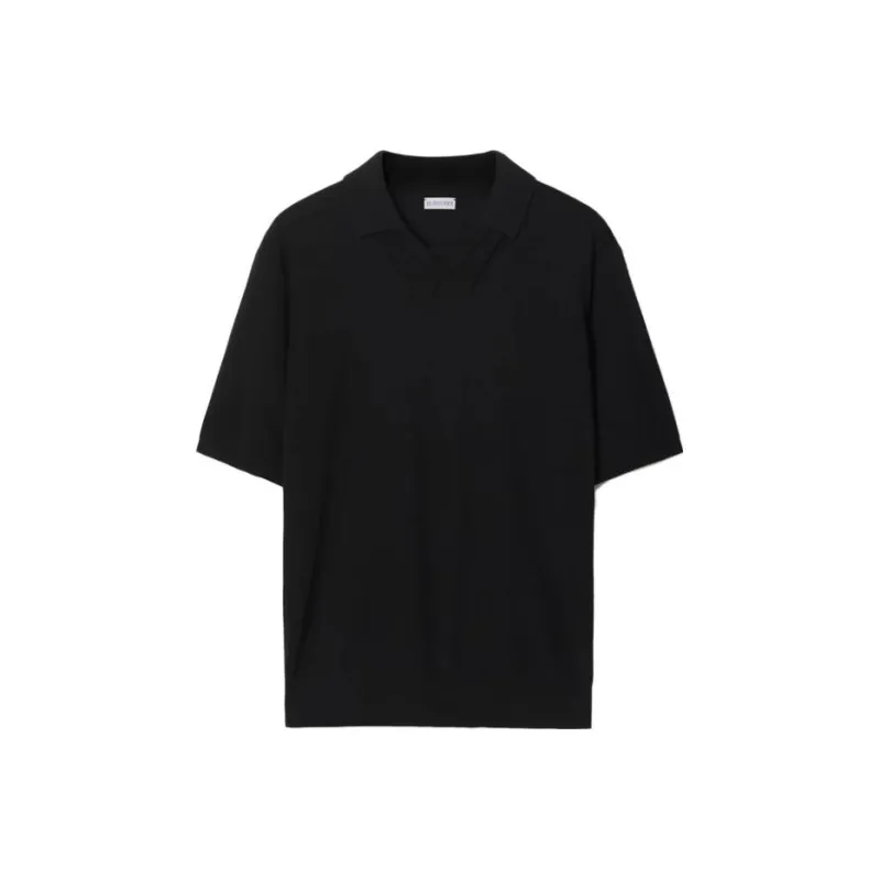 Burberry V neck Wool Polo Shirt-0