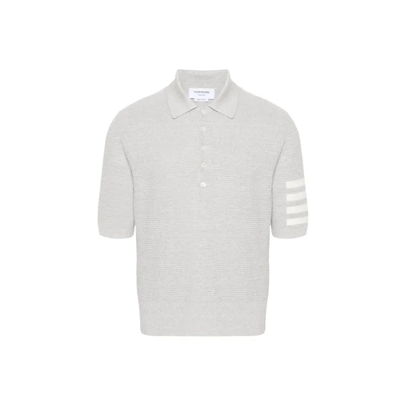 THOM BROWNE 4 Bar Knitted Polo Shirt-0