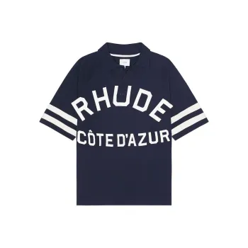 RHUDE Cote D'Azur Pique Raglan Polo