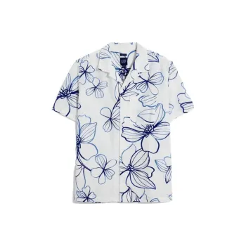 GAP Shirts Men Blue Floral Print