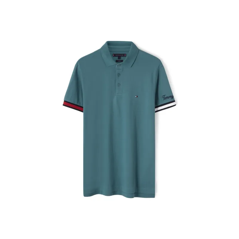 Tommy Hilfiger Polo Shirt Men's Lake Turquoise-0