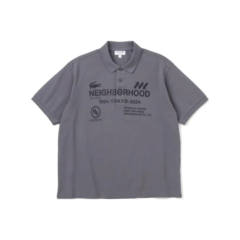 Neighborhood X LACOSTE NEIGHBORHOOD Co-brand Polo Shirts Men Gray-0