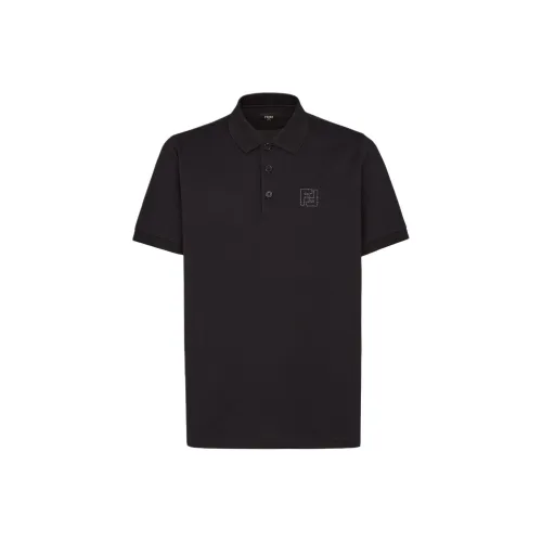 FENDI Polo Shirts Men Black