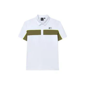 FILA Golf Series Polo Shirts Men Jade White