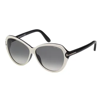 TOM FORD Acetate Alloy Round Sunglasses Unisex Black