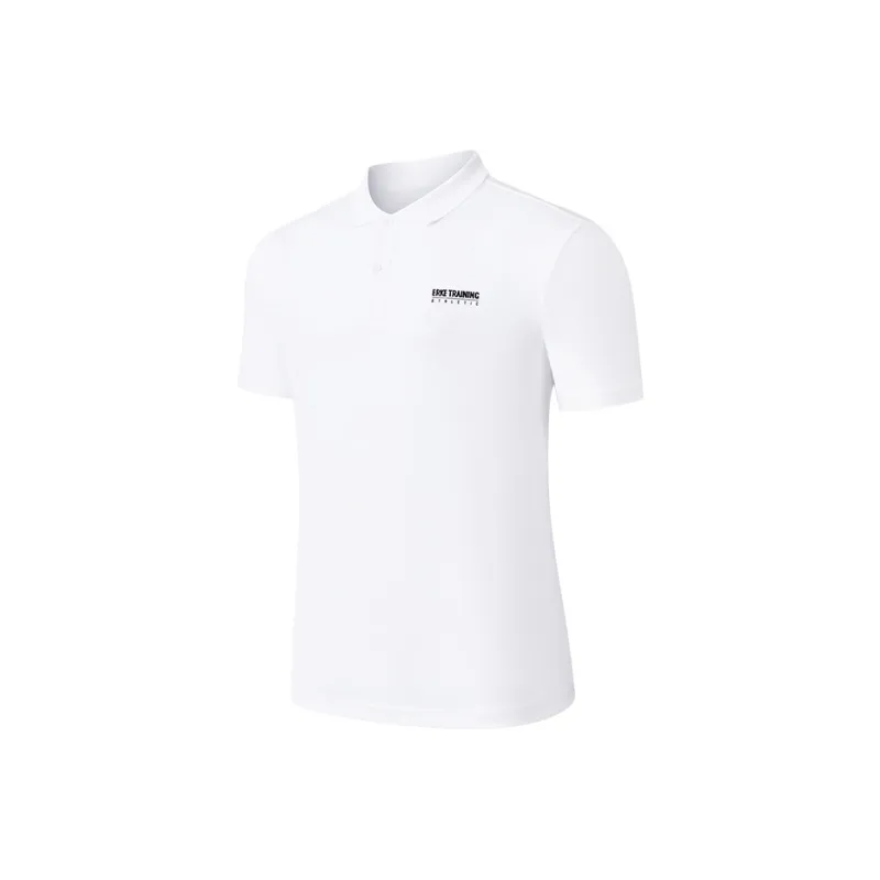 Erke Lifestyle Collection Moisture Wicking Single Item Collection Polo Shirt Men's True White-0