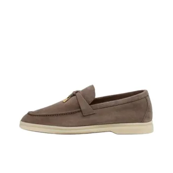 Loro Piana Summer Charms Walk Casual Single Shoes Women's Gray