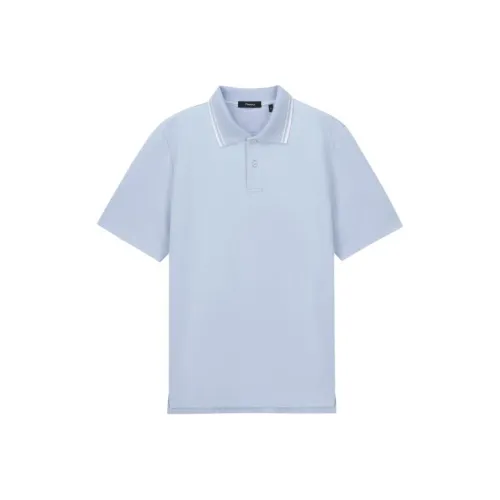 THEORY Polo Shirt Men's Light Blue