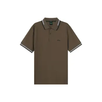 HUGO BOSS Short Sleeved Polo Shirt Men's Olive Green