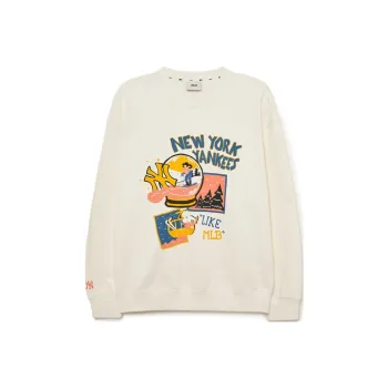MLB LIKE Series New York Yankees Sweatshirt Unisex Cream