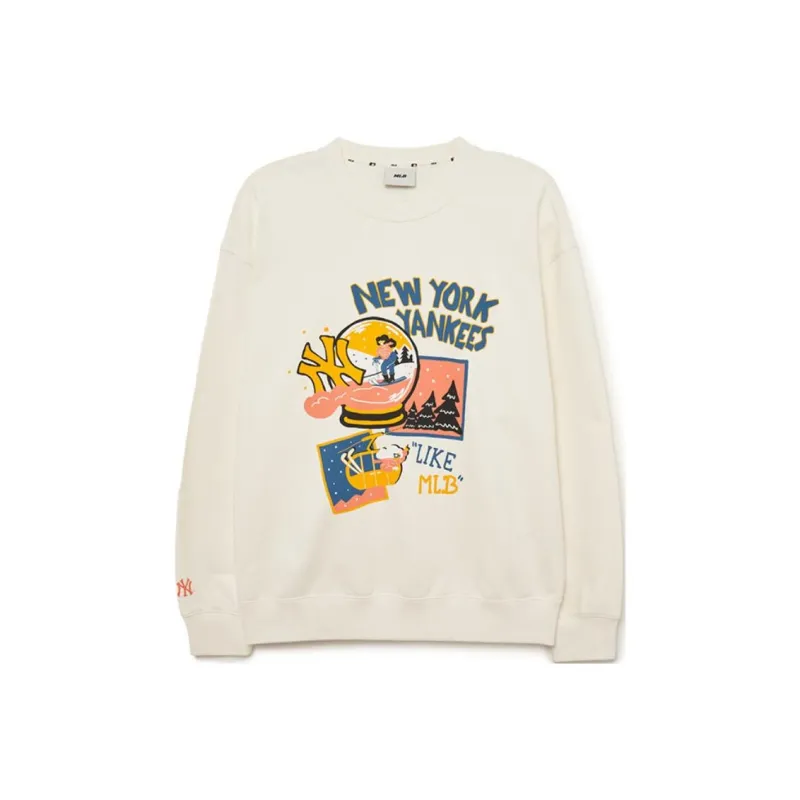 MLB LIKE Series New York Yankees Sweatshirt Unisex Cream-0