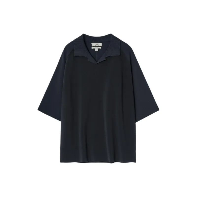 COS Polo Shirts Men Navy Blue-0