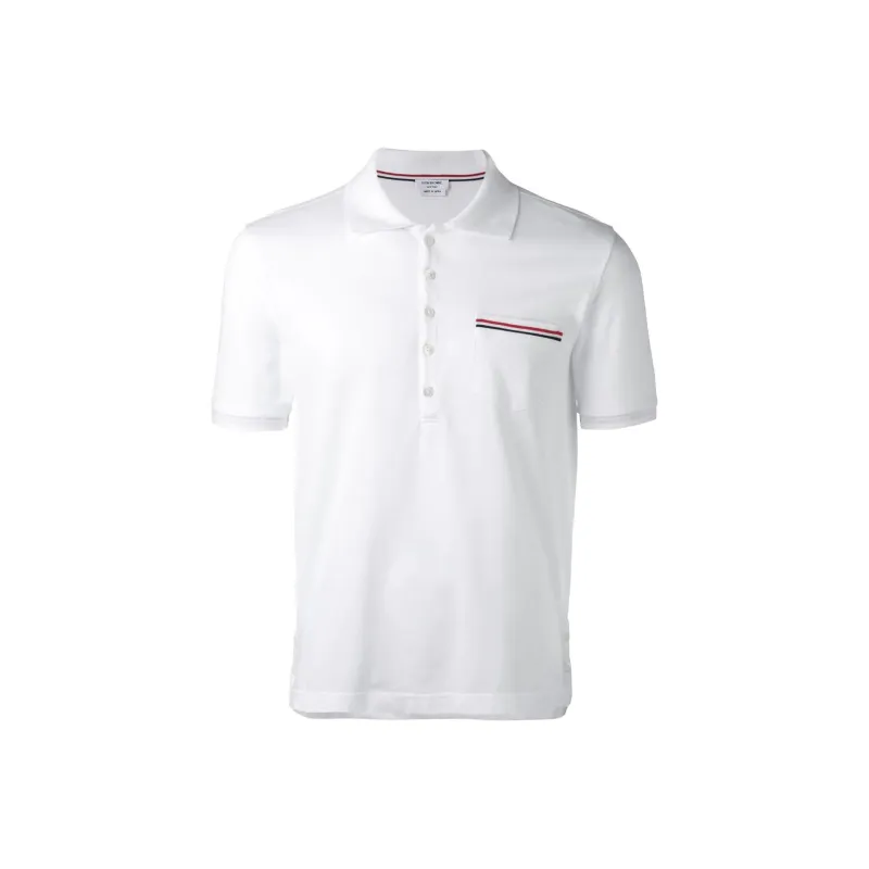 THOM BROWNE Rwb Short Sleeved Polo Shirt-0