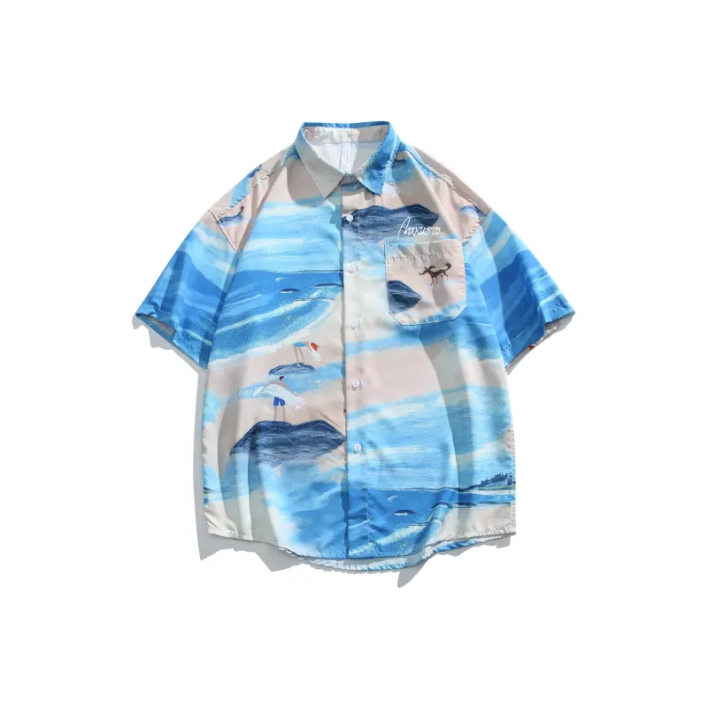 NAXUSTO Shirt Unisex Beach Ocean-0