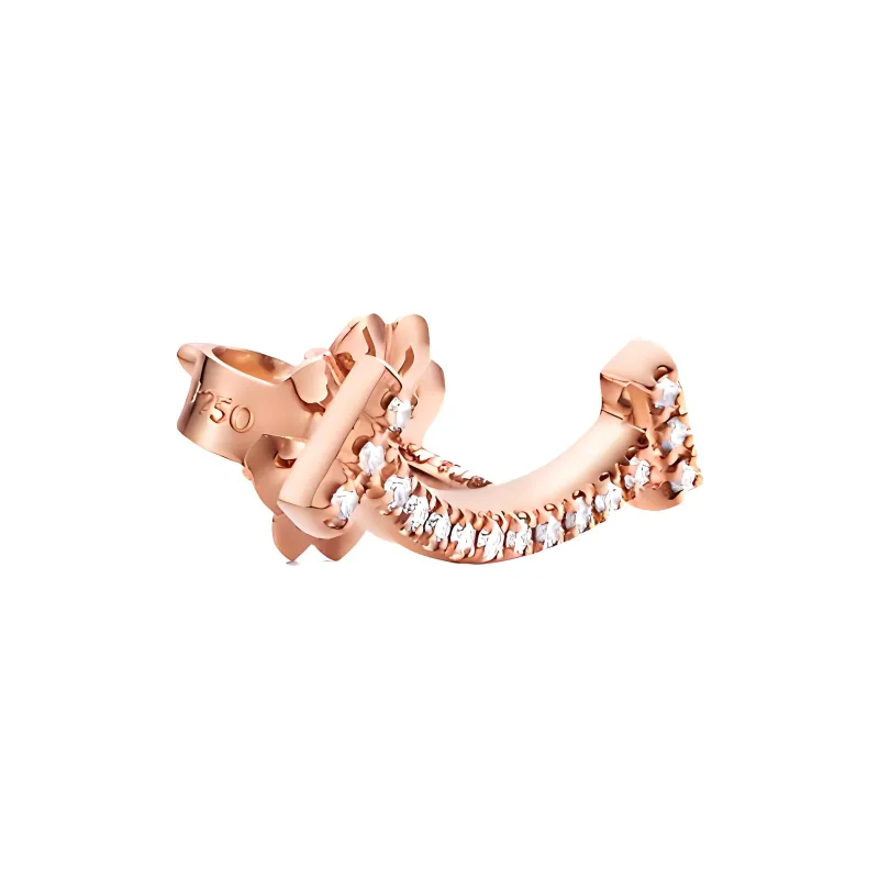 TIFFANY & CO. T Karat Gold Earrings Women's-1