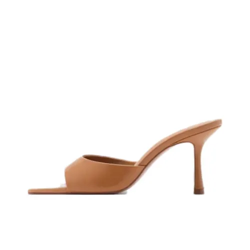 MANGO Slide Slippers Women's Brown