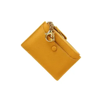 Tong Tong Rabbit Top Grain Cow Leather Coin Purse Women's Yellow/Gray/Orange/Pink/Maroon/Black