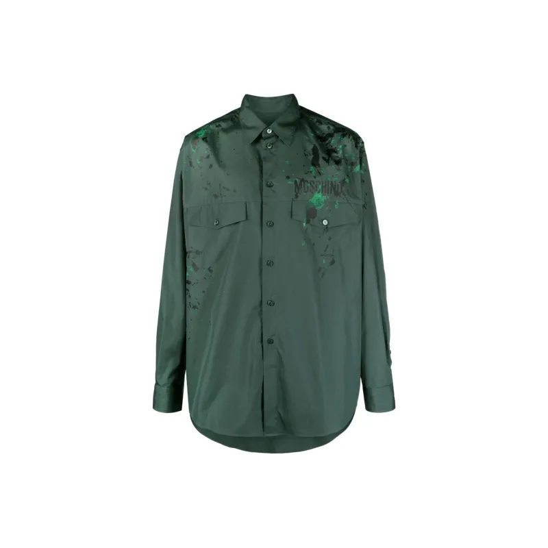 MOSCHINO SS24 Shirt Men's Dark Green-0