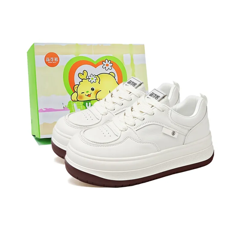 Budding Bear Slip Resistant, Abrasion Resistant, Lightweight, Height Increasing Low Top Skateboard Shoes Women's-0