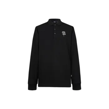 KARL LAGERFELD SS25 Polo Shirt Men's Black