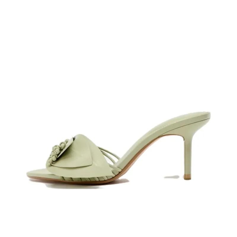 ZARA Slide Slippers Women's Green-0