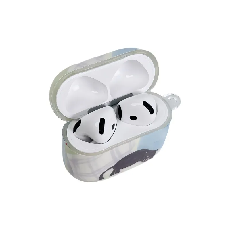 Wei Xin Apple AirPods 4/2/3/4th Generation/AirPods Pro/Pro 2 TPU Refreshing Oil Painting Kitten Headphone Cases-2