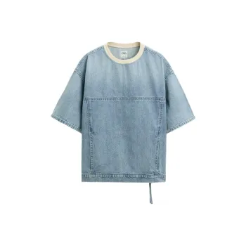 ZARA Sweatshirt Men's Light Blue
