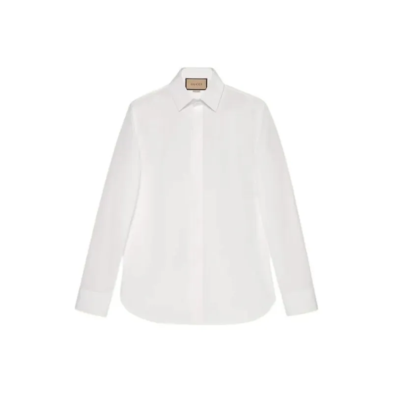 GUCCI Pointed collar Cotton Shirt-0