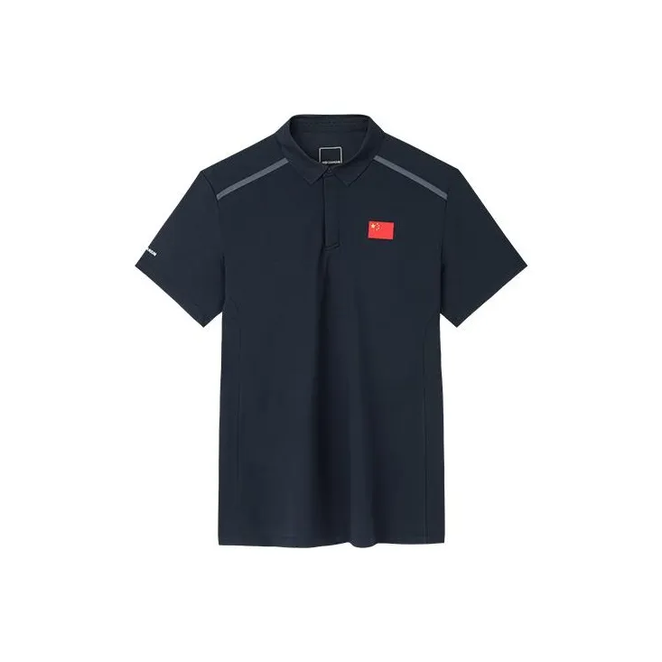 Anta Champion Series Polo Shirt Men's Night Sea Black-0
